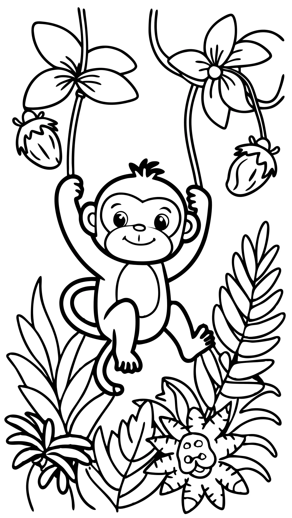 free coloring page monkey